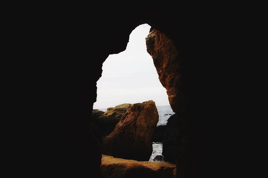 caverna, rochas, mar, oceano, caverna do mar, gruta, rochoso, formações rochosas, erosão
