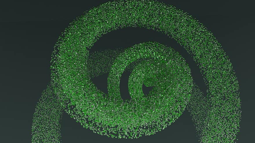 spiral, grüne, küp