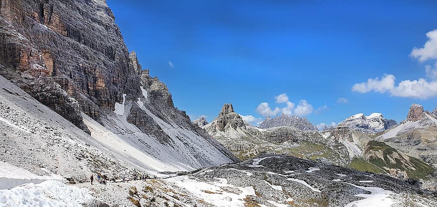 алпийски, доломити, изглед, планини, планински пейзаж, панорама, планинска панорама, южен Тирол, Италия, природен парк, национален парк
