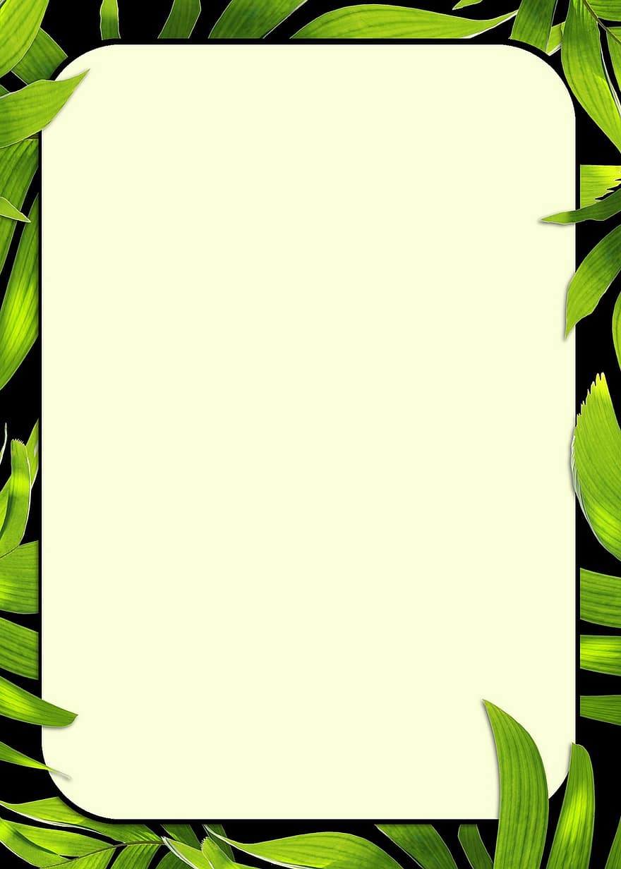 Leaves, Border, Frame, Leafy, Plants, Leaf Border, Leaf Frame, Copy Space, Background, Template, Decorative