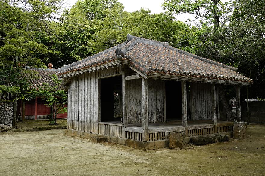 Cabin, House, Gate, Door, Entrance, Tropical, Okinawa, Ishigaki Island, Okinawa Prefecture, Japan