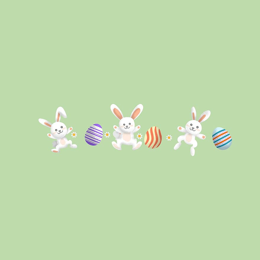 påsk, påsk bakgrund, Påskmönster, Kaninmönster, kaniner, påskägg, påskdagen, kanin, söt, illustration, vektor