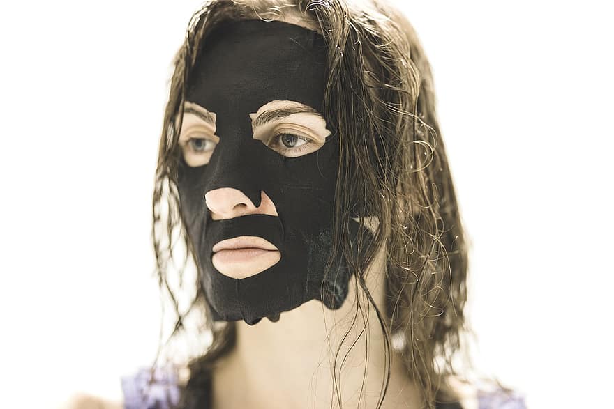 protección de la piel, máscara, cara, mujer, retrato, mascara facial, belleza, piel, higiene, niña, modelo