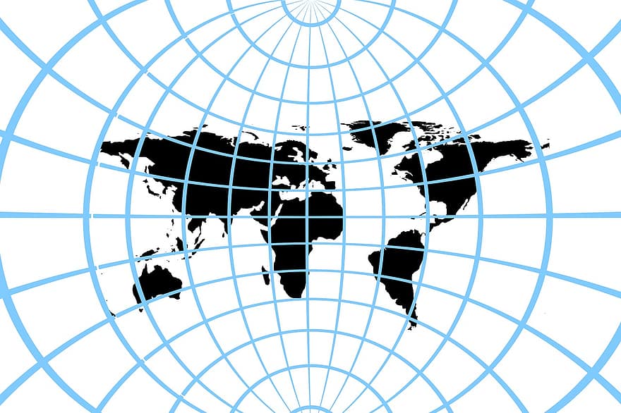 Hintergrund, Globus, Erde, Welt, Kontinente, Bokeh, Ball, Meridiane, Gitter, Gerüst, Reflexion