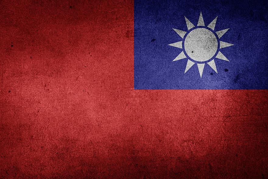 taiwan, steag, pasărea roc, Republica Chineza, steag national, Asia