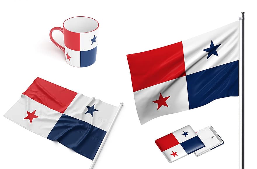 país, bandeira, Panamá, nacional, símbolo
