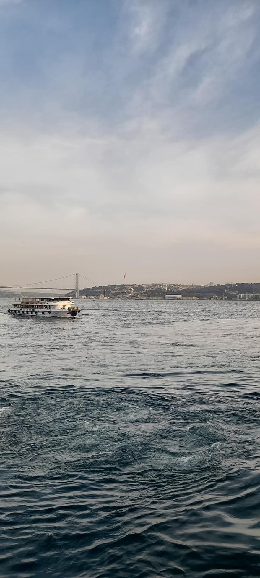 Istanbul, mar, pont de bosphorus, oceà