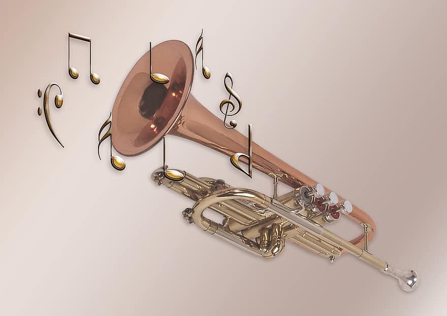 труба, духовий інструмент, музичний інструмент, мідний інструмент, тромбон, блиск, грати, інструмент, латунь, музики