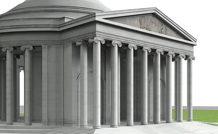 Thomas Jefferson Memorial, Building, Architecture, Facade, Landmark, Tourist Attraction, Historical, Historic, Exterior, Pillars, Columns