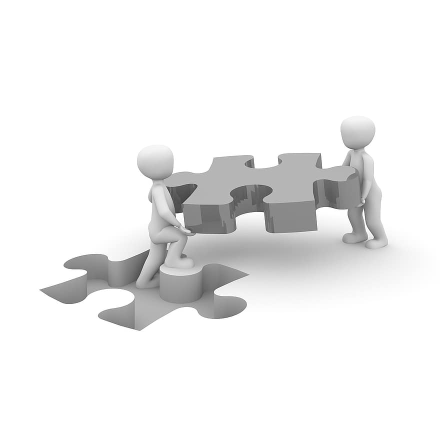 puzzle, la coopération, Partenariat, ensemble, équipe, travail en équipe, stratégie, des collaborations, relier