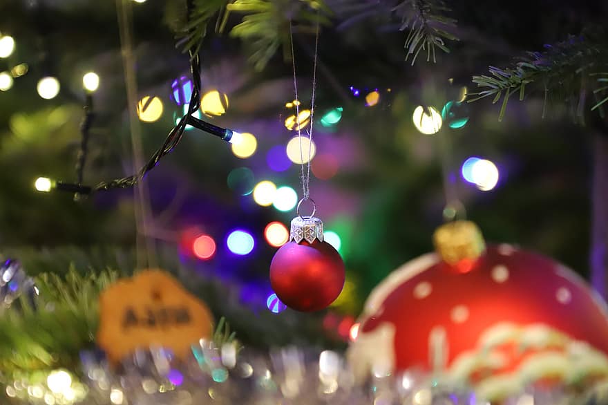 Sapin de Noël, Noël, ornements, traditionnel, babiole, vacances