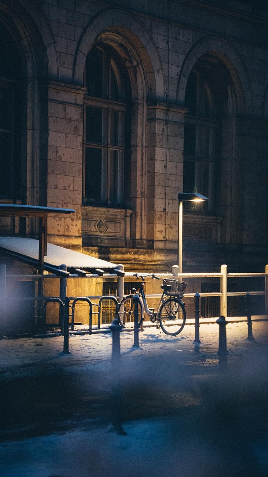 Bike, City, Urban, Architecture, Bicycle, Evening, night, city life, dark, dusk, built structure