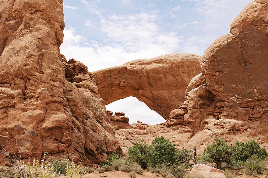 арки, арка, Юта, национальный, парк, природа, на открытом воздухе, приключение, обои на стену, камень