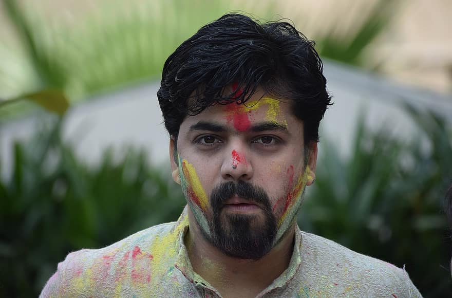 Man, Holi Festival, Paint, Face Paint, Holi, Festival