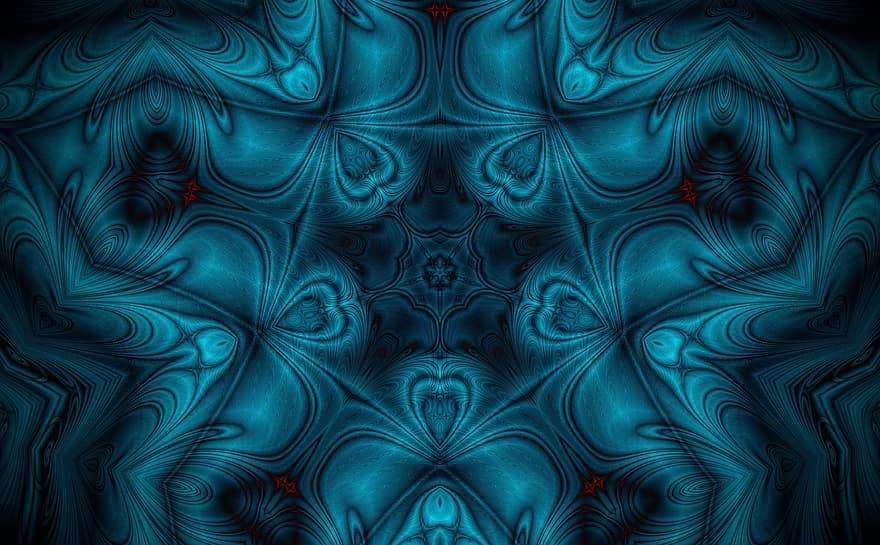 Rosette, Mandala, Kaleidoskop, Blauer Hintergrund, blaue Tapete, Ornament, Tapete, Dekor, dekorativ, symmetrisch, Textur