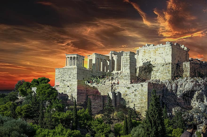 アクロポリス、アテネ、ギリシャ、パルテノン神殿、ギリシャ語、寺院、歴史、古代の、建築、文明、記念碑