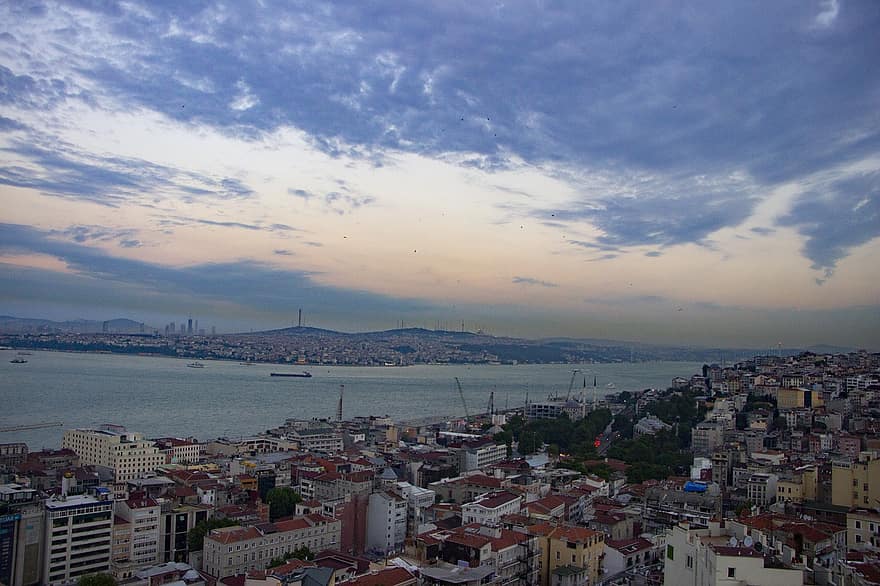kaupunki, matkustaa, matkailu, Istanbul, Turkki, näkymä, ylin