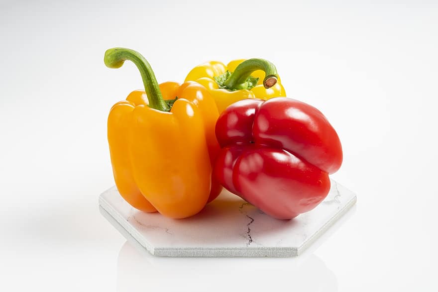 paprika, Spaanse peper, pepers, groenten, gele paprika's, groente, versheid, geel, voedsel, vegetarisch eten, gezond eten