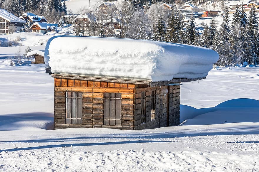 Hut, Snow, Winter, Cottage, Cabin, House, Building, Cold, Ice, Snowy, Wintry