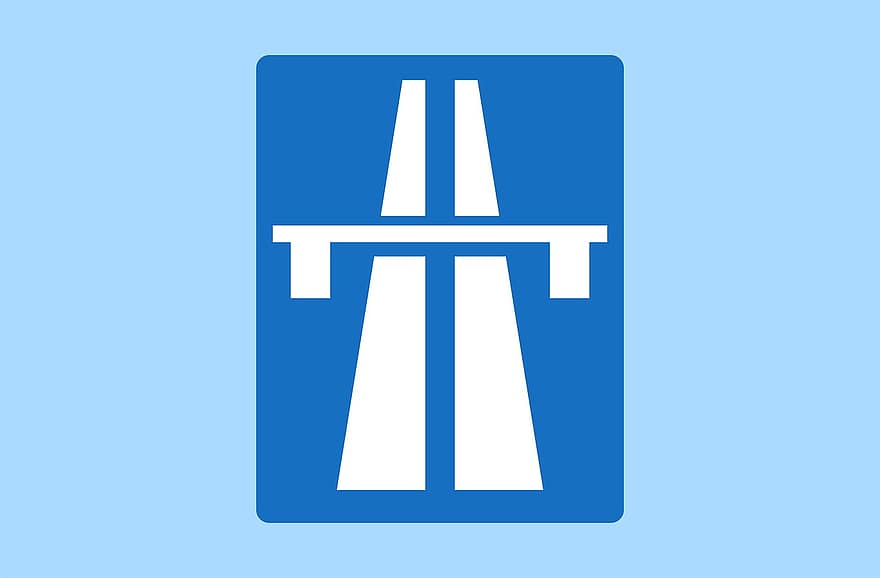 Motorway, Beginning, Sign, Autobahn, Motorway Beginning, Highway Beginning, Road, Highway, Road Sign