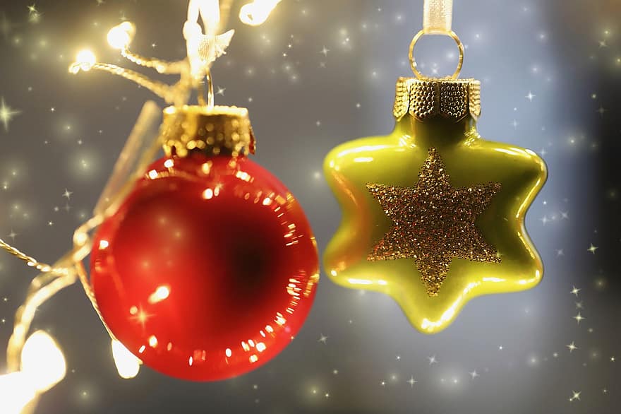 Estrela, decorações de árvores, Natal, luzes, decorações de Natal, enfeites de natal, bola de Natal, enfeites, Decorações, decoração, fechar-se