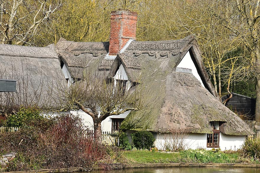 Cottage, Rural, Thatch, Farmhouse, Landscape, Nature, rural scene, roof, architecture, old, farm