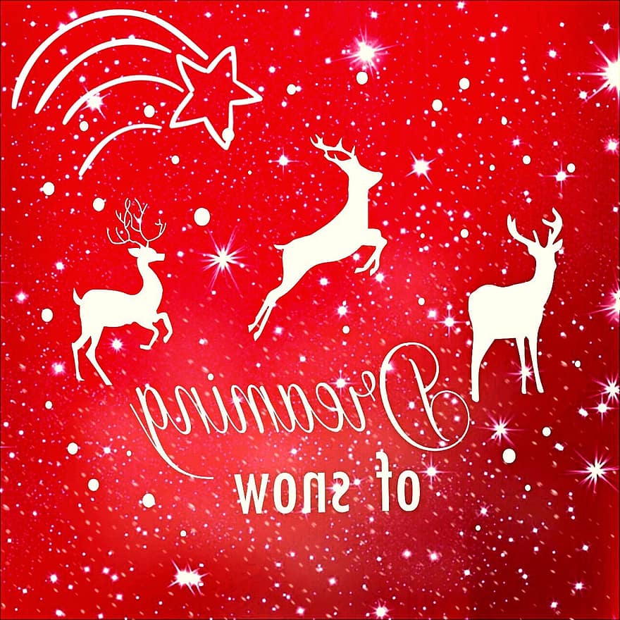 Natal, rena, inverno, cartão de Natal, feliz, fundo, decoração