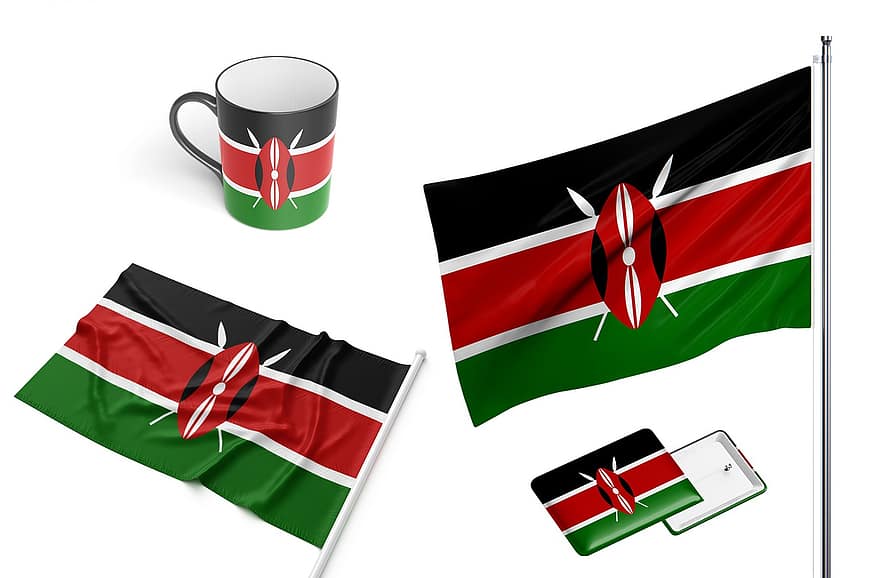 Kenia, Keniaanse vlag, vlag, nationale vlag