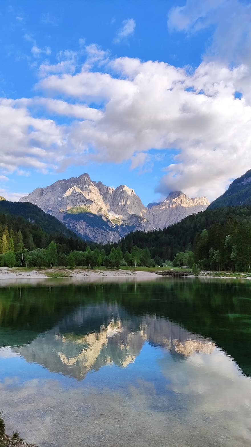lago, montagna, paesaggio, natura, acqua, cielo, alpino, riflessione, all'aperto, slovenia