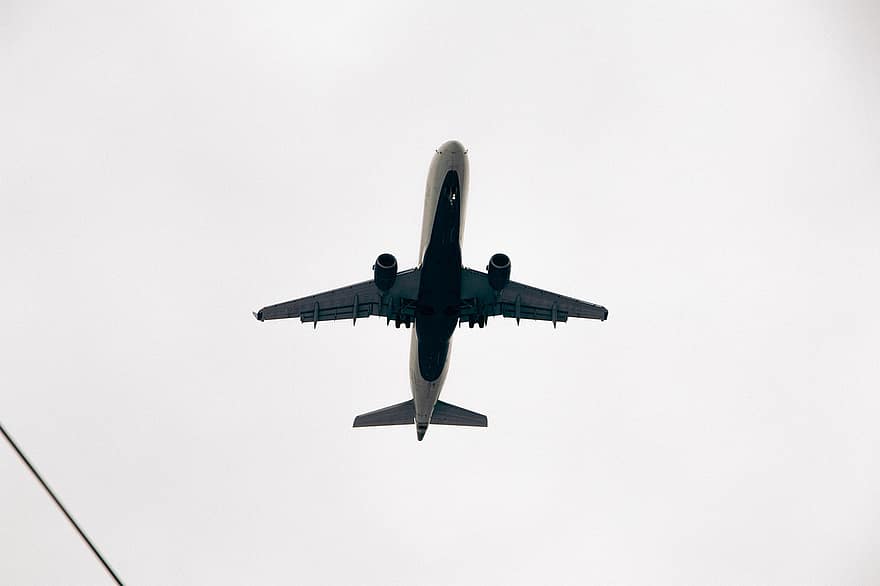 Airplane, Plane, Flight, Flying, Aviation, Nyc, New York City, Travel, Sky, Monochrome