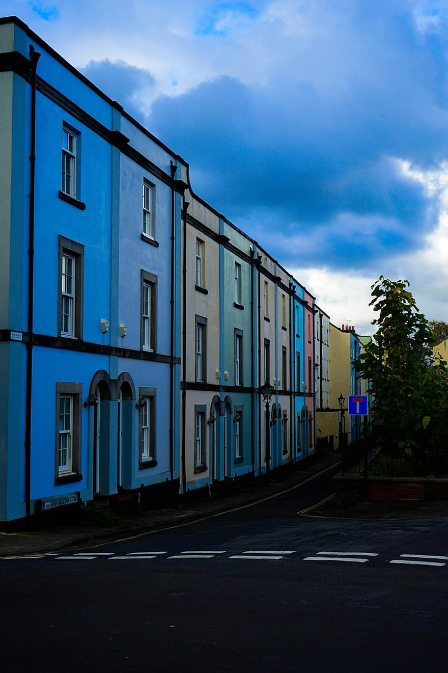 clădire, arhitectură, colorat, urban, oraș, Anglia, exteriorul clădirii, construită, albastru, fereastră, loc faimos