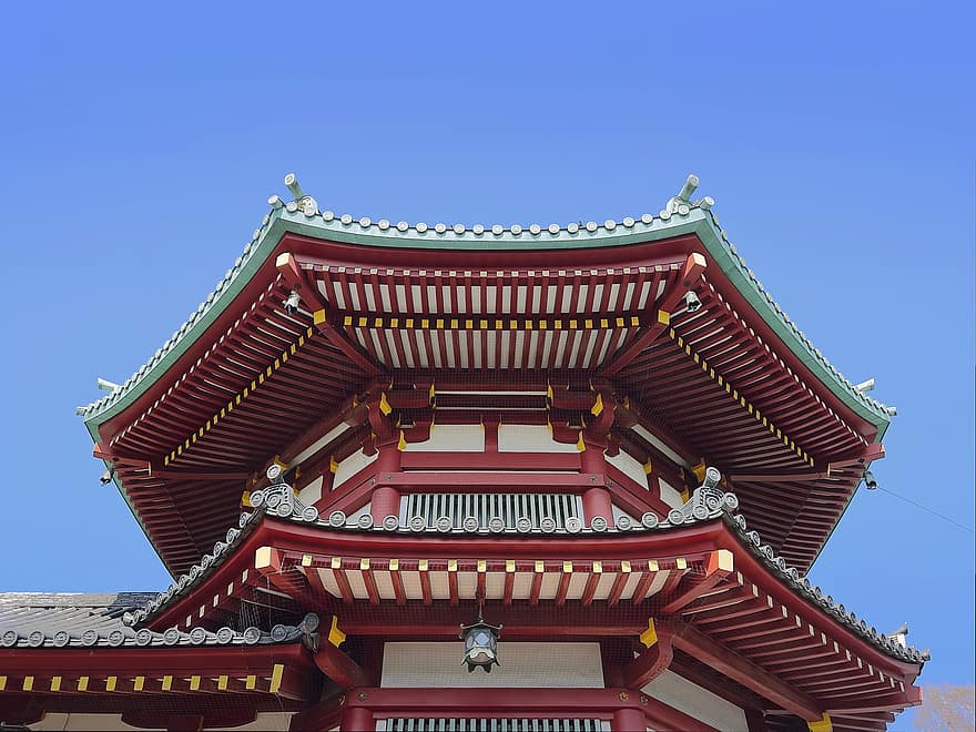 świątynia, Azja, podróżować, historyczny, turystyka, przeznaczenie, architektura, Świątynia Bentendo, Świątynia buddyjska, Japonia, architektura japońska