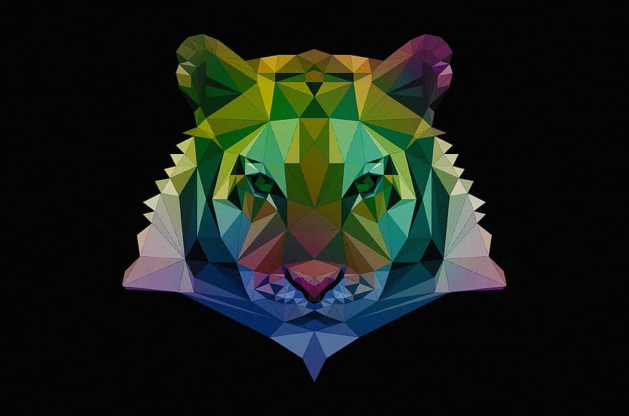 Background, Color, Art, Form, Graphic, Animal, Lion, Boy, Room, Poster, Colorful