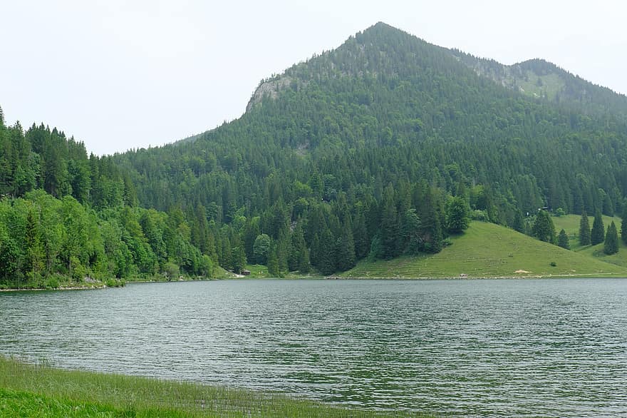 khạc nhổ, hồ nước, núi, Bavaria, Thiên nhiên, alps, phong cảnh