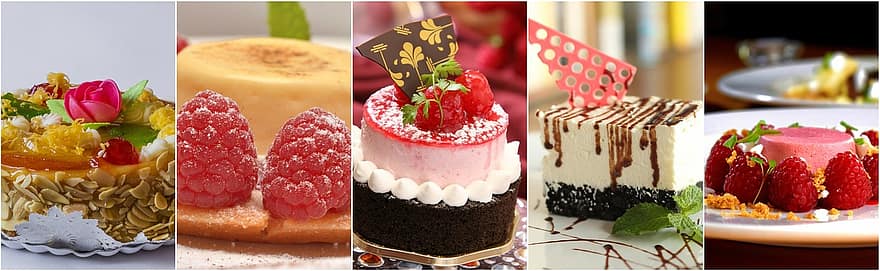 dessert, collage, collage de nourriture, aliments, sucré, délicieux, fête, anniversaire, gourmet, boulangerie