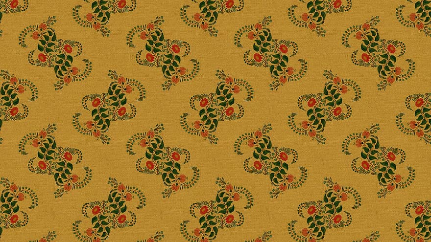 Flowers, Pattern, Brown, Floral, Bloom, Blossom, Branches, Leaves, Plant, Ornaments, Wallpaper