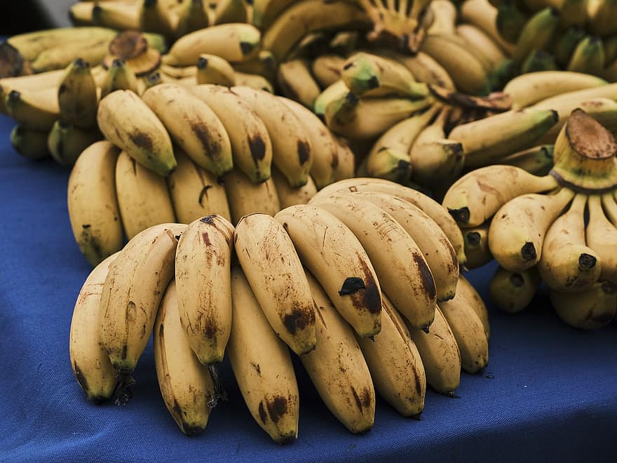 banana, tropical, fruta, Comida, Vitamina, fresco, natural, saudável, vegan, vegetariano, fundo