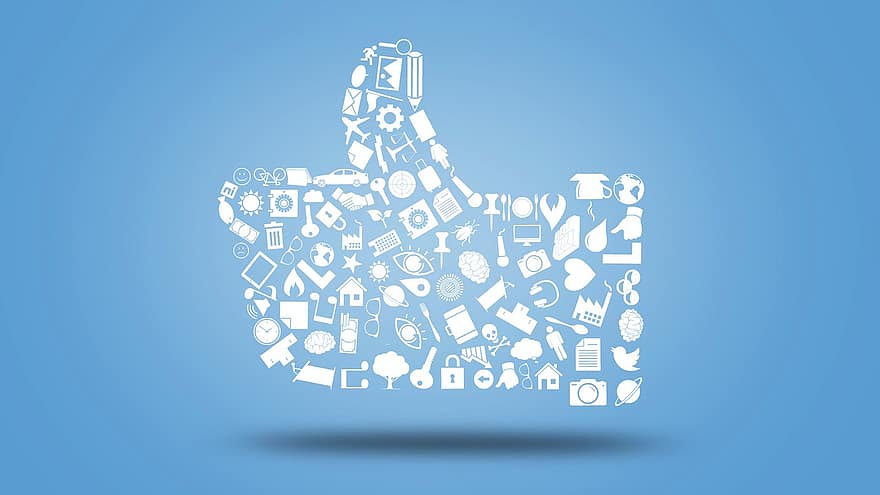 като, като бутон, Facebook, палец, значка, средства, социален, интернет, социална медия, общуване, мрежа