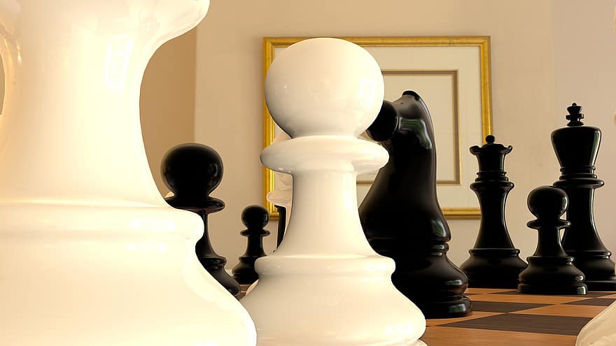 sjakk, bonde, dronning, konge, spill, deler, taktikk, strategisk, utfordring, ridder, moro
