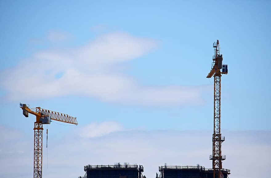 Cranes, Building Site, Construction, Building, Tall, Industry, Development, Technology, Structure, Site, Architecture