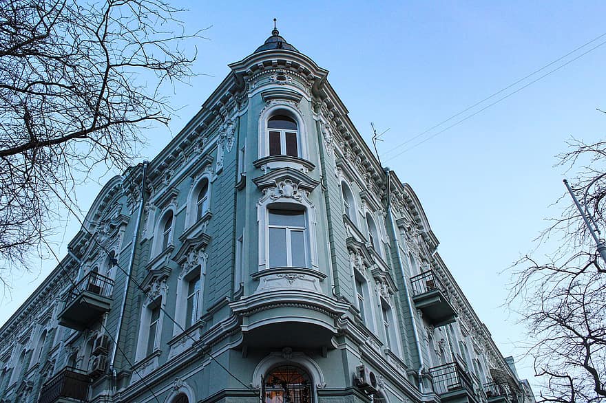 建物、建築、シティ、都市、歴史的な、オデッサ、ウクライナ