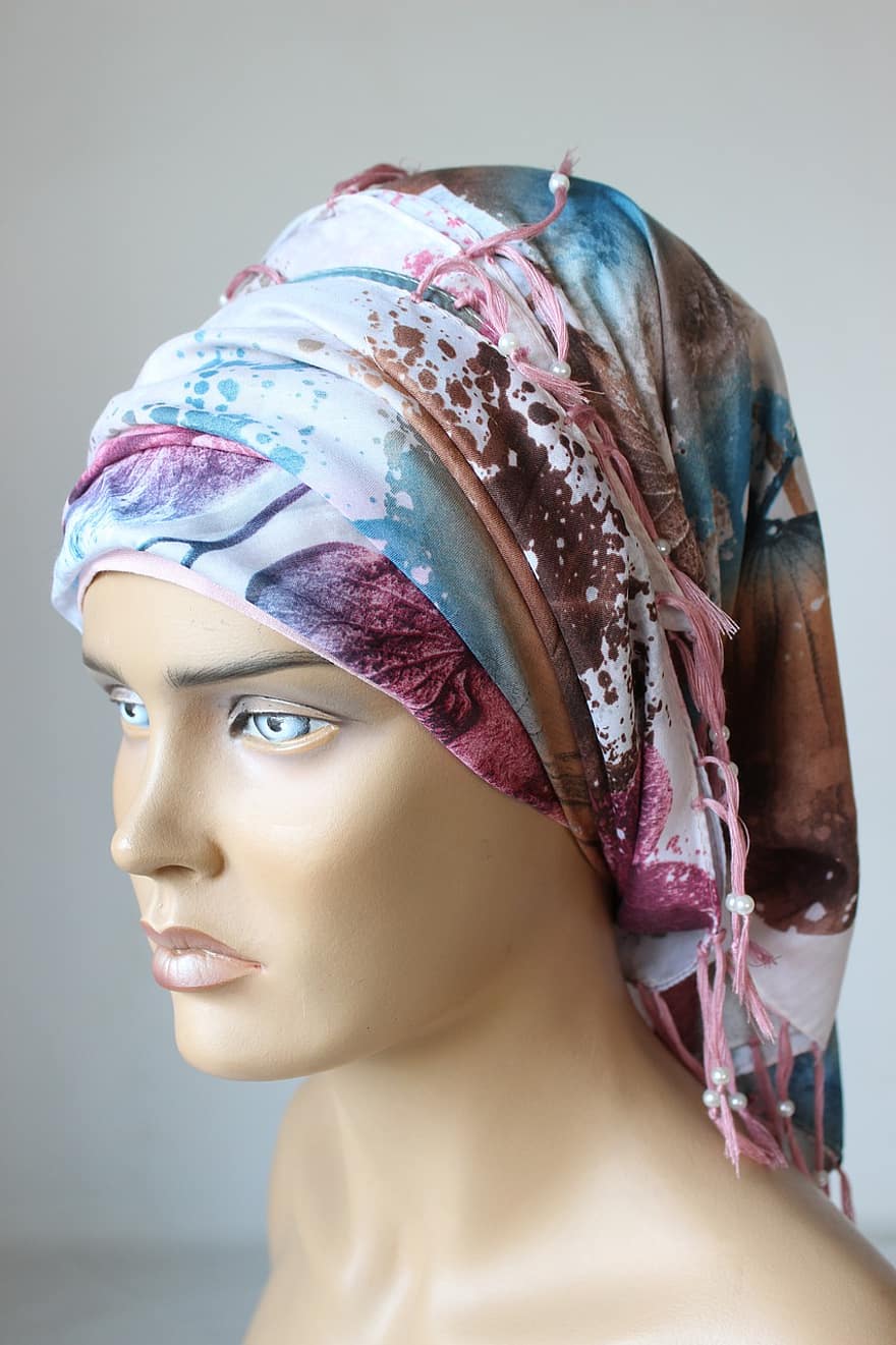 kobieta, manekin, Tichel, szalik, hidżab, muzułmański, chustka na głowę, tradycyjny, moda, styl, Akcesoria