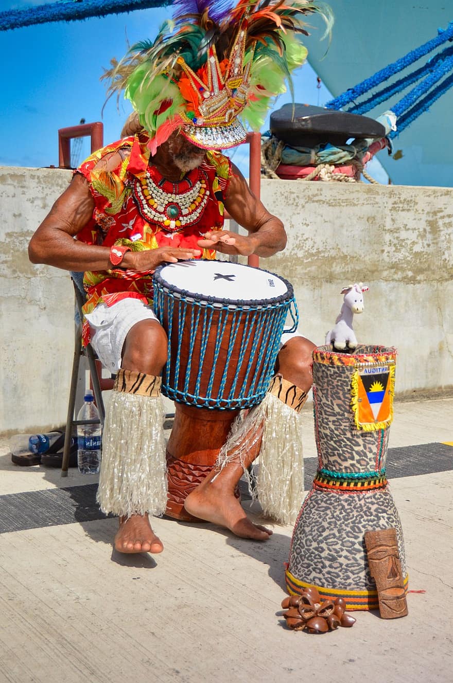Drums, Music, Port, Antigua