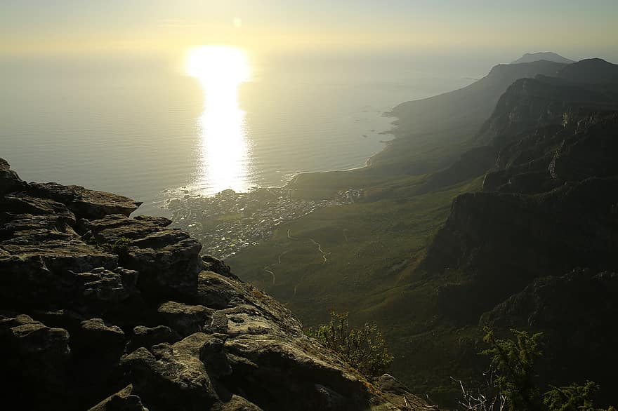 hav, natur, rejse, udforskning, udendørs, ocean, Sydafrika, bord bjerg, cape town, klint, klippe