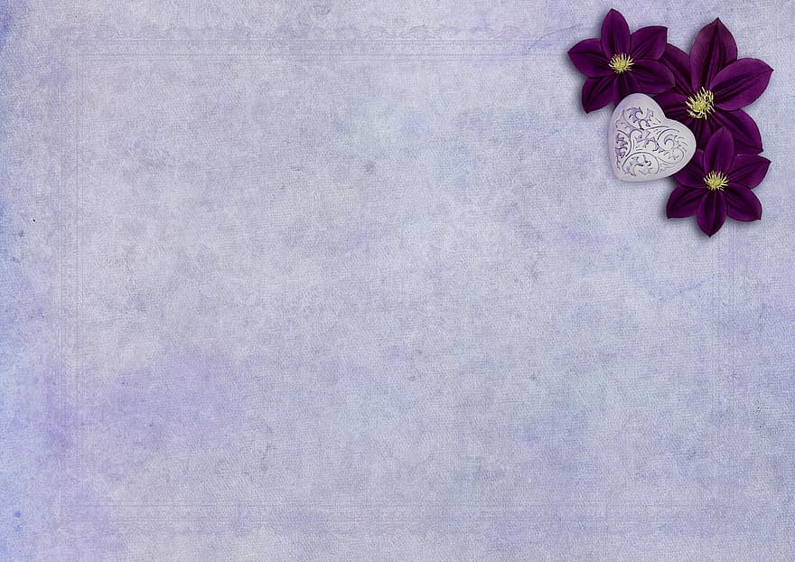 Blumen, Herz, Rahmen, Papier-, dekorativ, Grußkarte, Geburtstag, Geburt, Valentinstag, Blumen-, Hintergrund