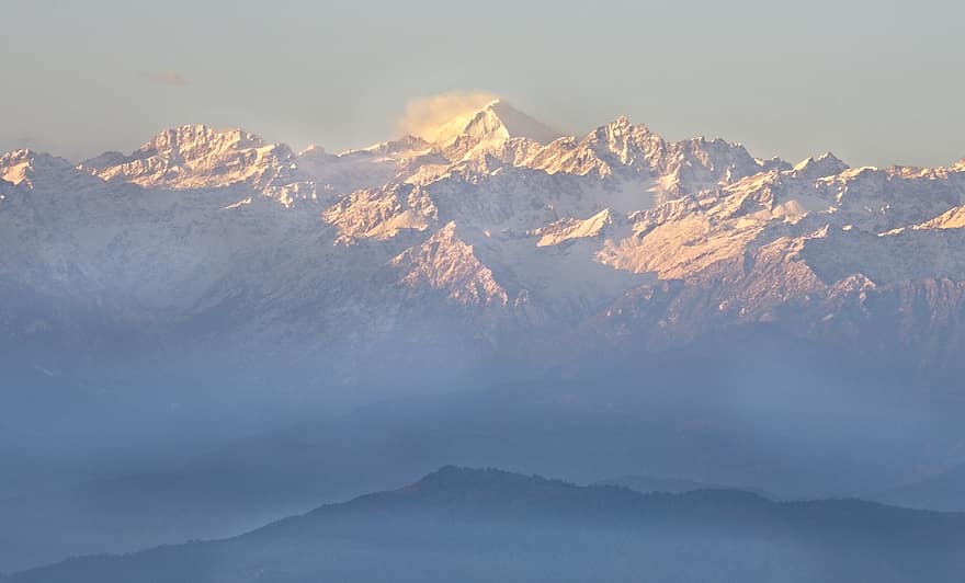 гора, пик, встреча на высшем уровне, снег, природа, пейзаж, Гималаи, путешествовать, исследование, горная вершина, горный хребет