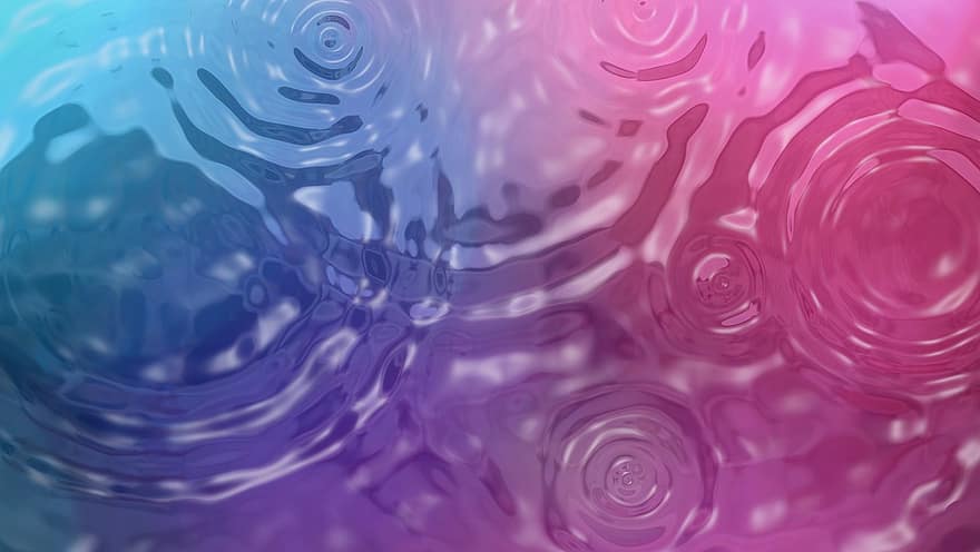 Liquid, Rainbow Colors, Water, Abstract, Shiny, Colorful, Wet, Fantasy, Background, Design, Rings