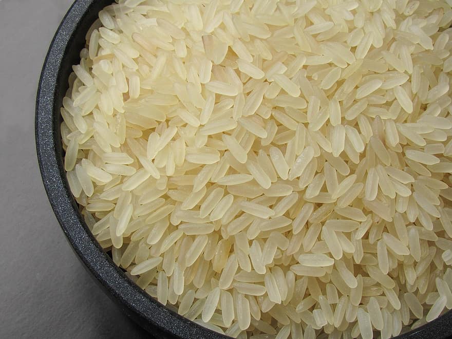 rizs, élelmiszer, hozzávaló, ázsiai konyha, vegán, közelkép, Az egészséges táplálkozás, organikus, élelmiszer vágott, halom, basmati rizs