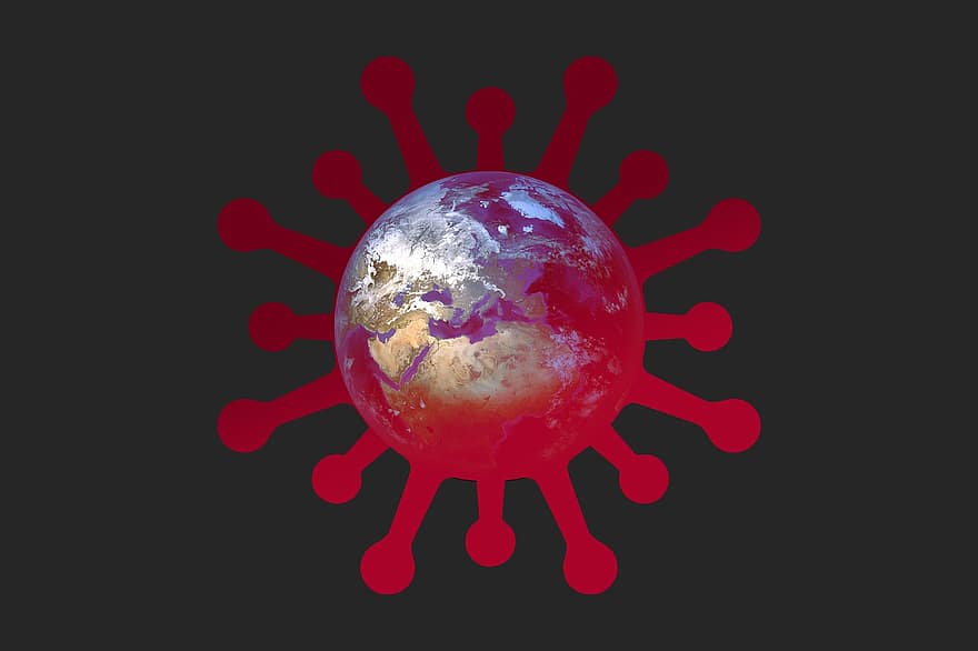 corona, covid-19, virus, coronavirus, infecció, globus, terra, món, a tot el món, globalització, internacional
