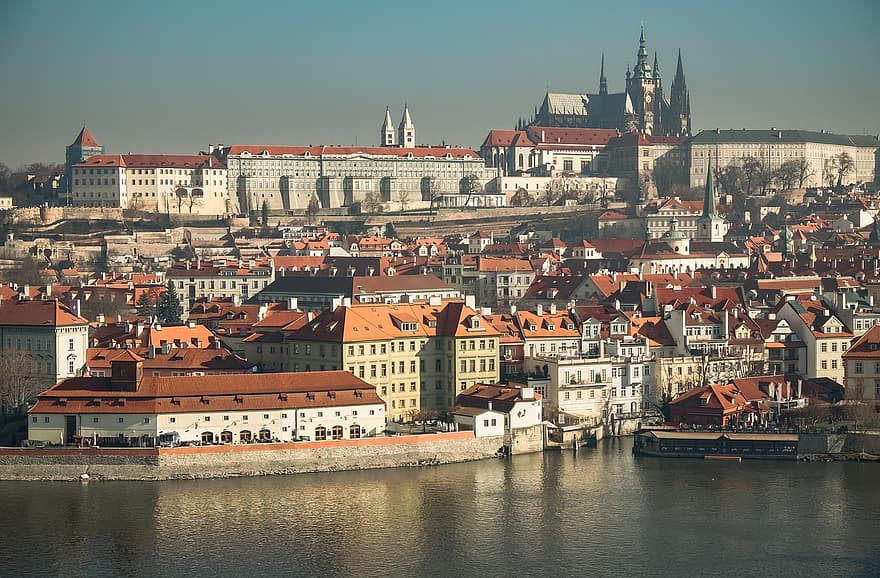 Praga, cidade, arquitetura, prédios, castelo, República Checa